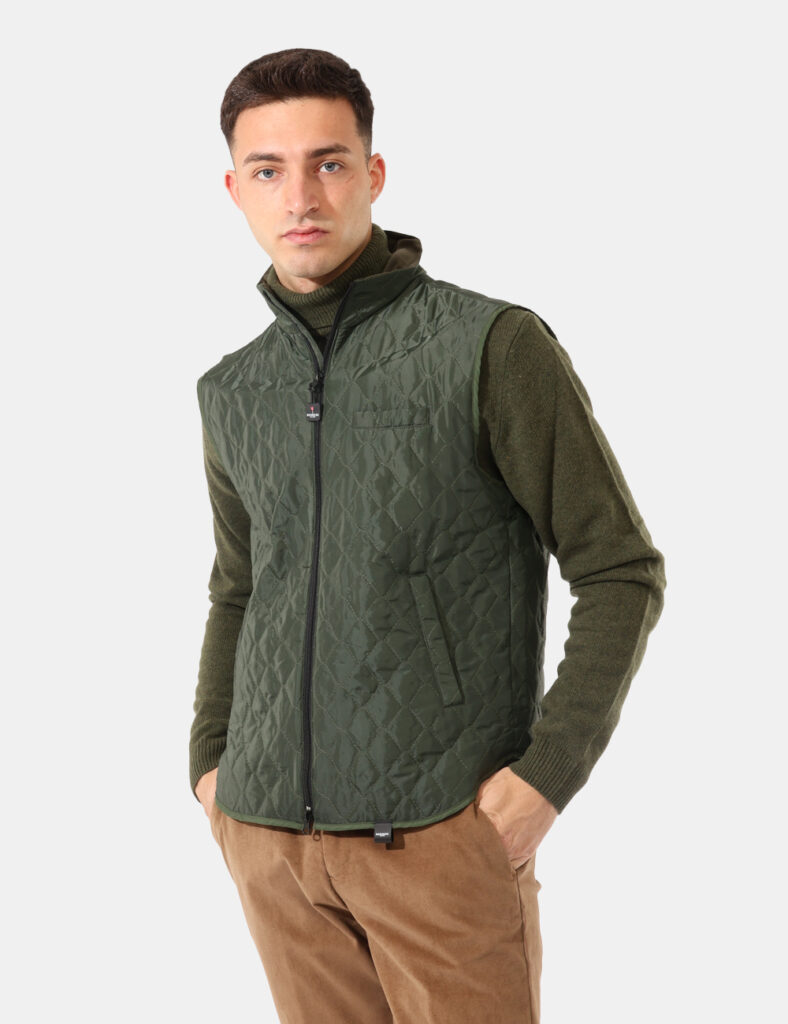 Piumino smanicato Bernese Verde