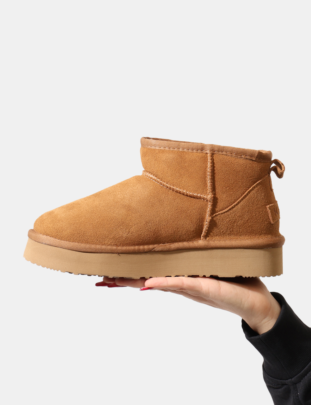 K-11402-OA_CAMEL_AI25_3 Stivaletti Keys Marrone - Stivaletti in tessuto scamosciato total marrone cammello, con interno caldo in fake fur coordinato