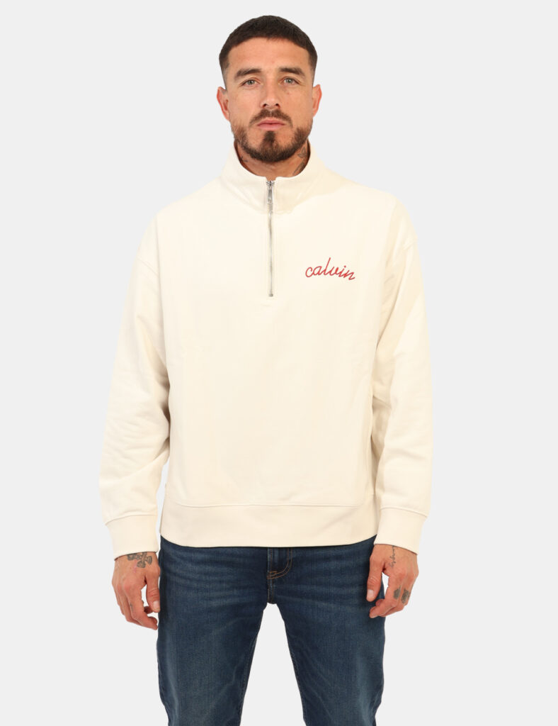idea regalo scontata per uomo - regali per lui economici  - Felpa Calvin Klein Bianco