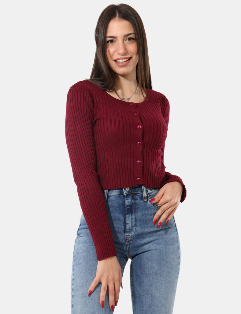 Maglia scontata - Cardigan Sandro Ferrone Bordeaux