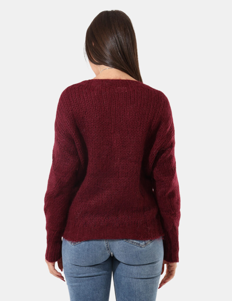 Abbigliamento donna scontato - Maglione Sandro Ferrone Bordeaux