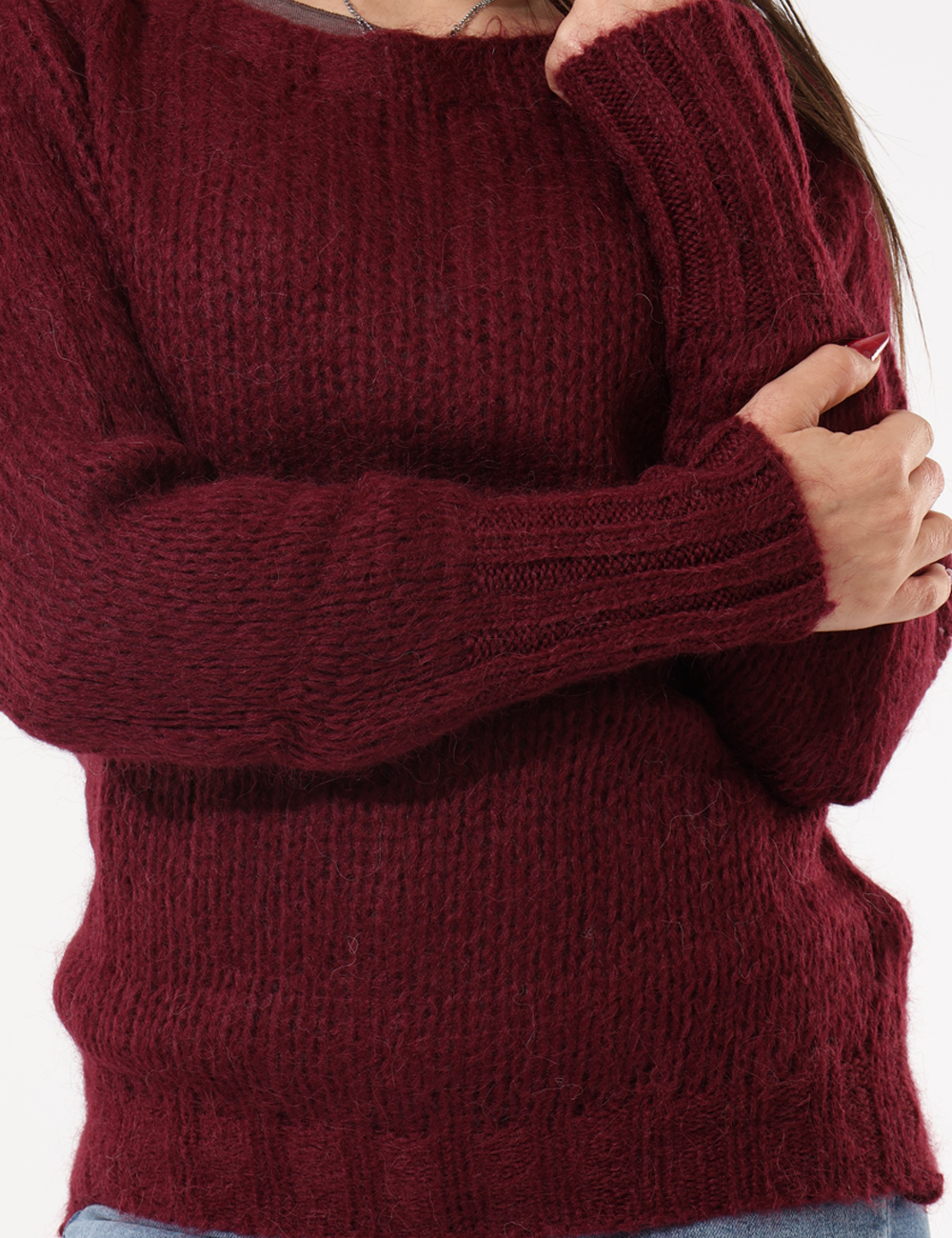 S65YBEGEFU09-SA_AMARONE_AI25_3 Maglione Sandro Ferrone Bordeaux - Maglione morbido con collo a barchetta.Cod. art. S65YBEGEFU09 SAVi ricordiamo che tutti i