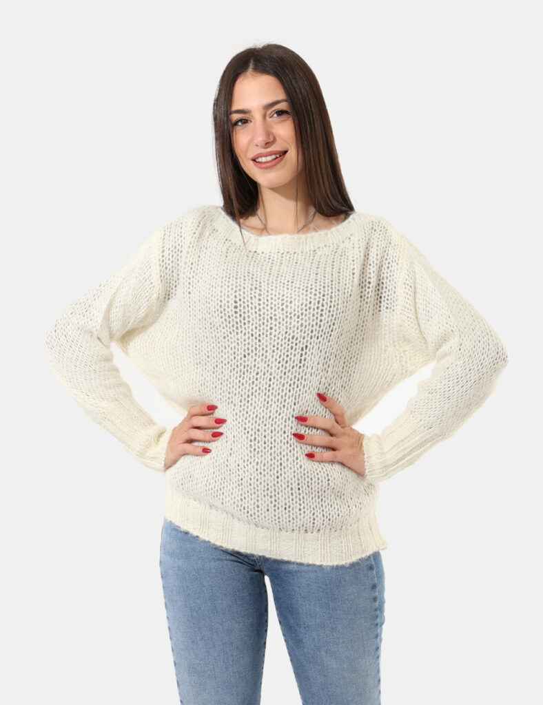 Abbigliamento donna scontato - Maglione Sandro Ferrone Bianco