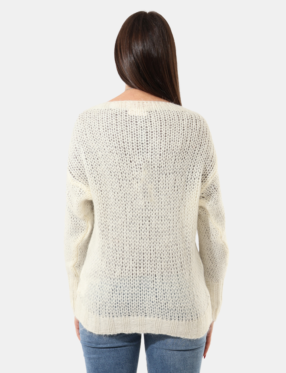 S65YBEGEFU09-SA_CREMA_AI25_2 Maglione Sandro Ferrone Bianco - Maglione morbido con collo a barchetta.Cod. art. S65YBEGEFU09 SAVi ricordiamo che tutti i n