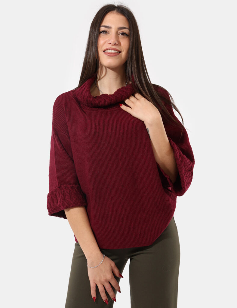 Abbigliamento donna scontato - Maglione Sandro Ferrone Bordeaux