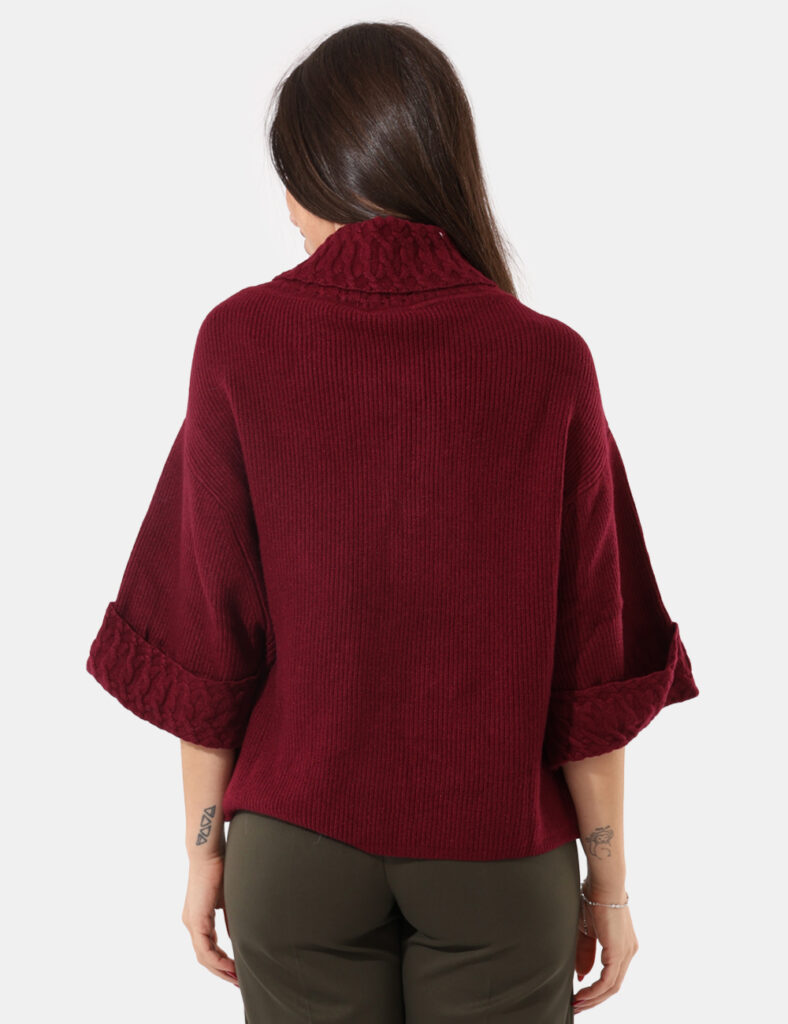 Abbigliamento donna scontato - Maglione Sandro Ferrone Bordeaux