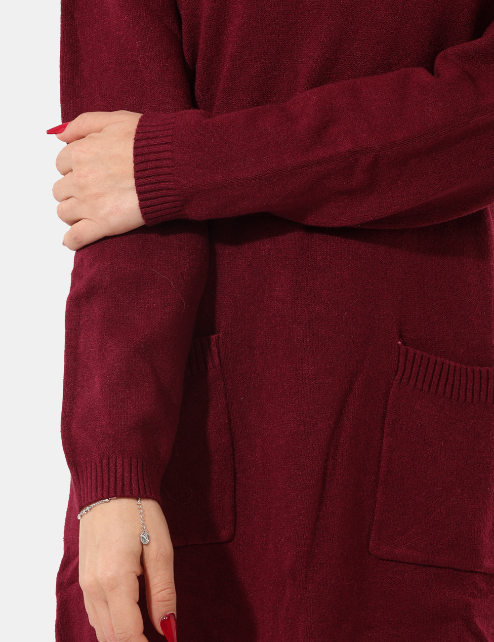 S65YBEX22652-SA_AMARONE_AI25_4 Maxi pull Sandro Ferrone Bordeaux - Maxi pull, morbido con tasche e colletto.Cod. art. S65YBEX22652 SAVi ricordiamo che tutt