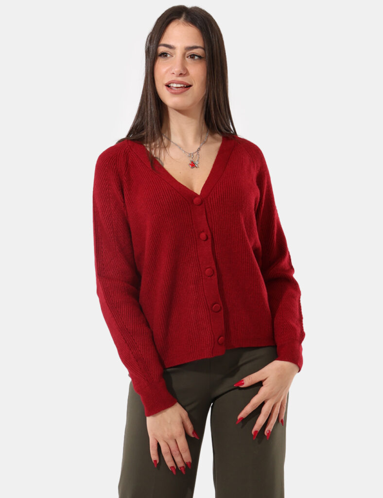 Cardigan Sandro Ferrone Bordeaux