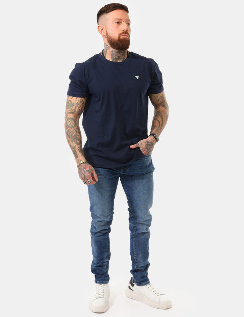 Jeans Gas Jeans - Jeans classico in total blu denim, con tasche sagomate sul fronte e tasche a toppa sul retro. La vestibili