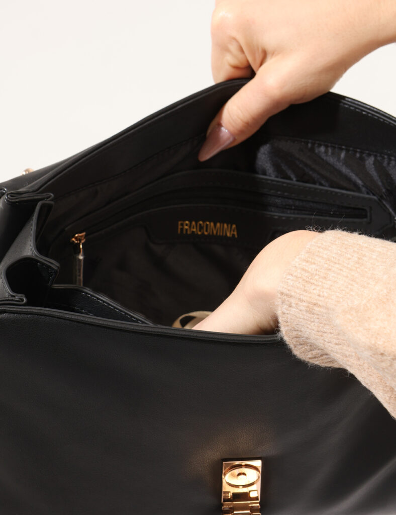 Borse tracolla da donna scontate outlet - Borsa Fracomina Nero