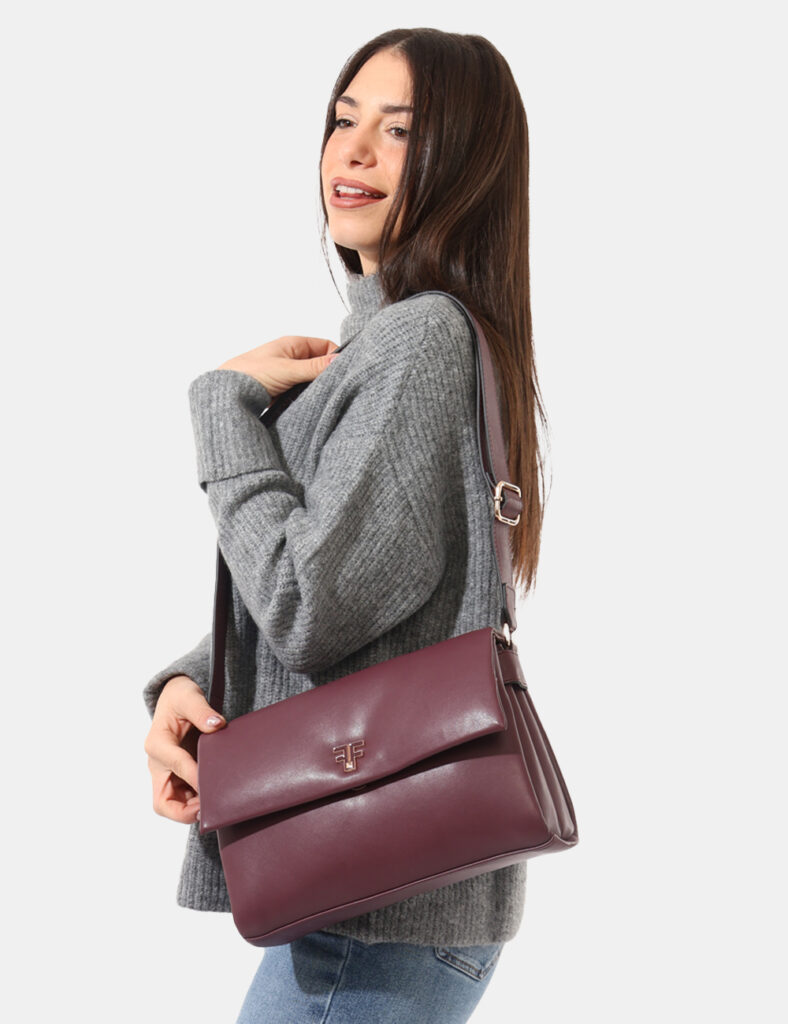 Borse tracolla da donna scontate outlet - Borsa Fracomina Bordeaux