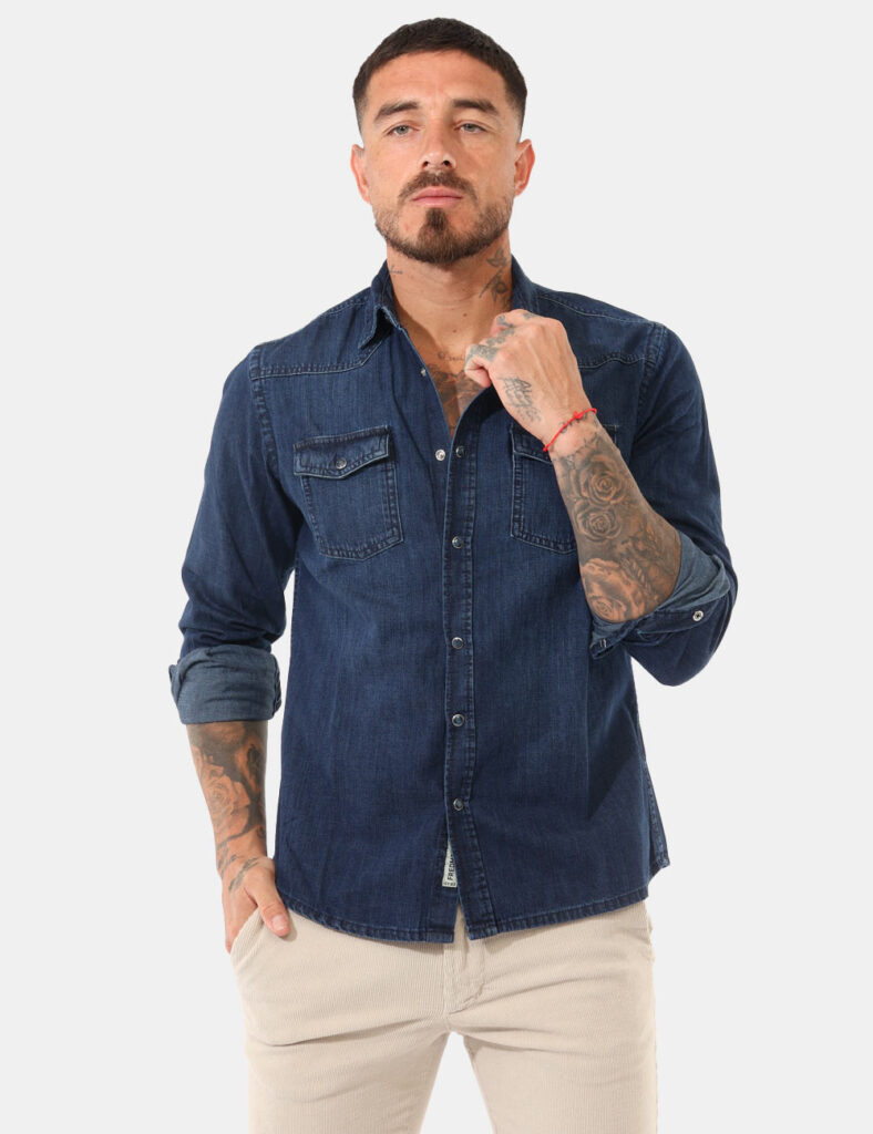 Fred Mello outlet - Camicia Fred Mello Blu