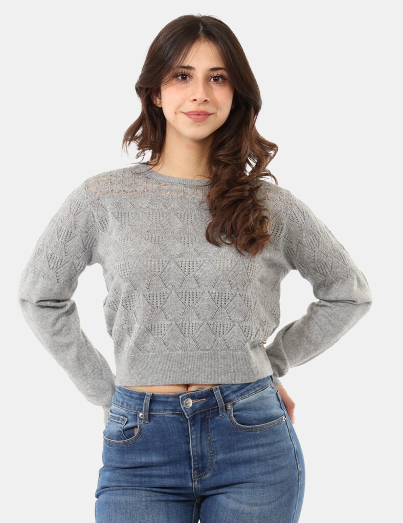 Abbigliamento donna scontato - Maglione Yes Zee Grigio