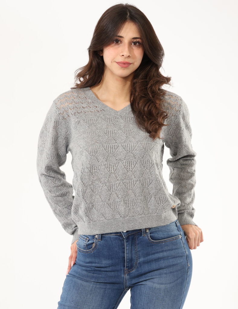Abbigliamento donna scontato - Maglione Yes Zee Grigio