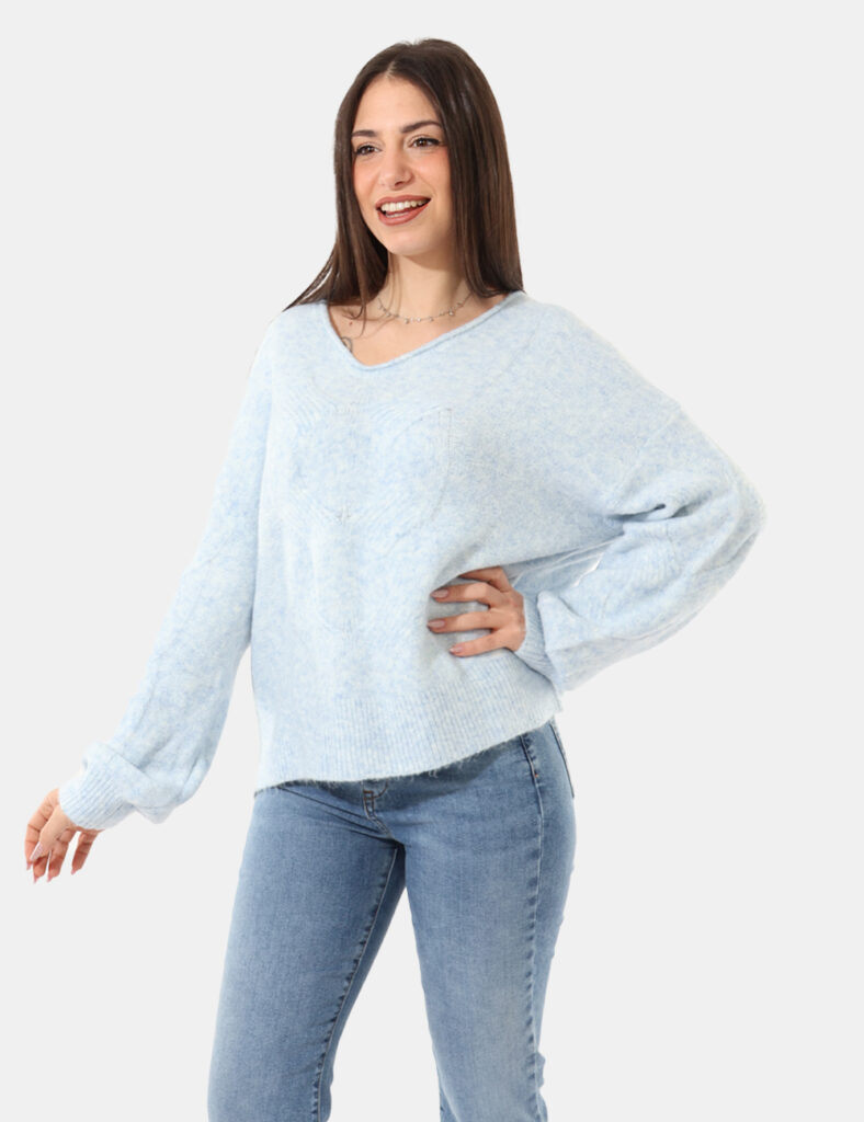 Abbigliamento donna scontato - Maglione Rue De Clerie Azzurro