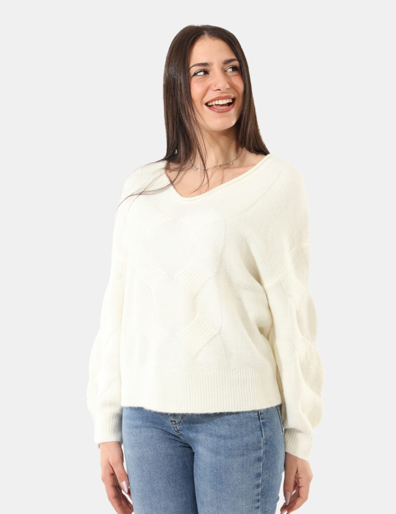 Abbigliamento donna scontato - Maglione Rue De Clerie Panna