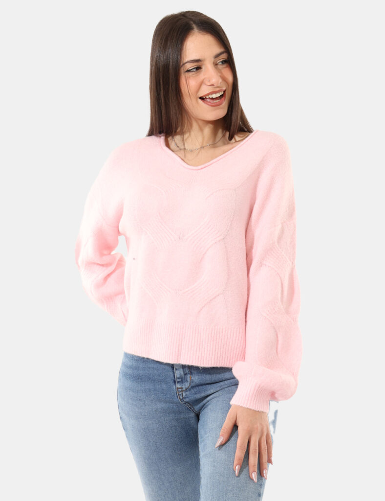 Abbigliamento donna scontato - Maglione Rue De Clerie Rosa