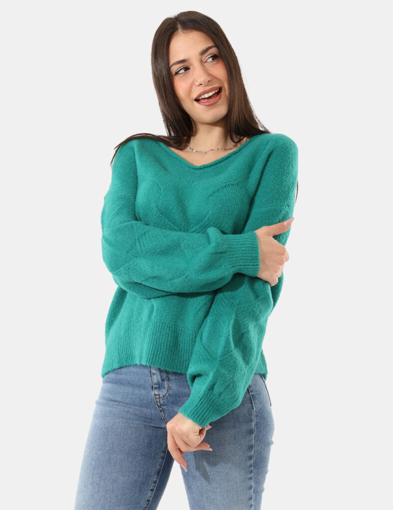 Abbigliamento donna scontato - Maglione Rue De Clerie Verde