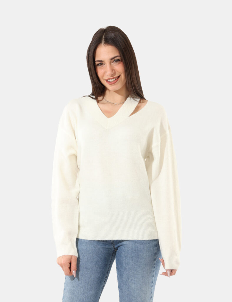 Outlet Rue De Clerie - Maglione Rue De Clerie Panna