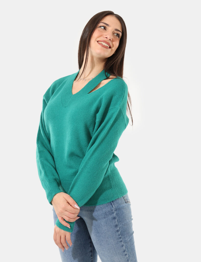 Abbigliamento donna scontato - Maglione Rue De Clerie Verde
