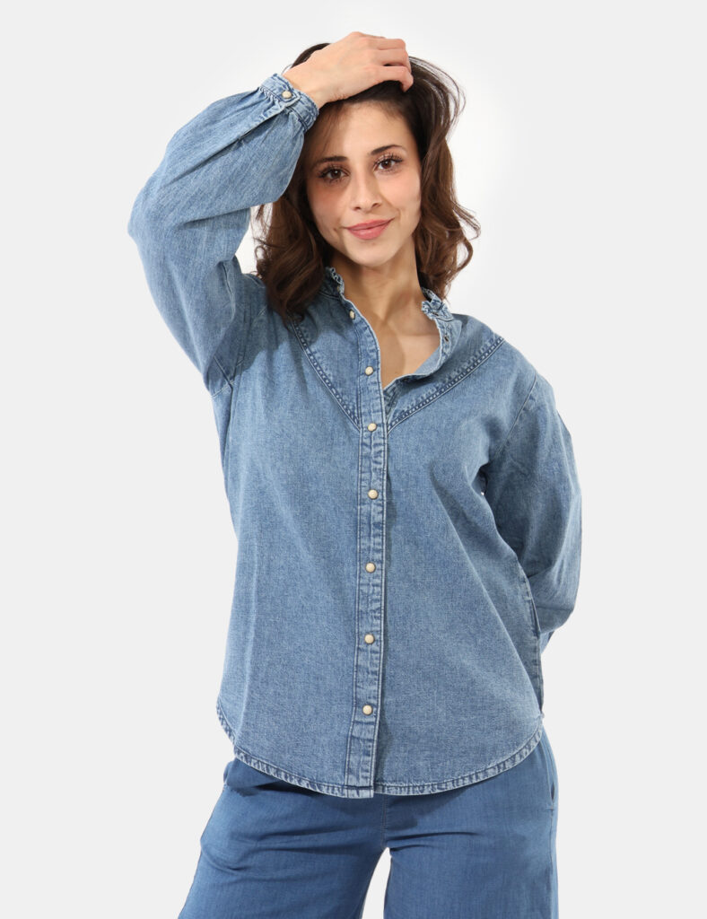 Abbigliamento donna scontato - Camicia di jeans Pepe Jeans Blu