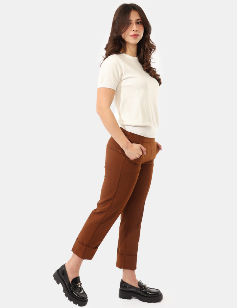 Abbigliamento donna scontato - Pantaloni Sandro Ferrone Marrone