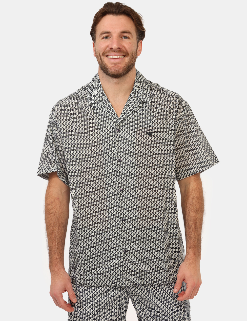 EM000593-AF20439-GI-CB_FANTASIA_PE26_5 Camicia Emporio Armani tg.L - Camicia EMPORIO ARMANI La Camicia EMPORIO ARMANI in fantasia da uomo è un capo distintivo pens