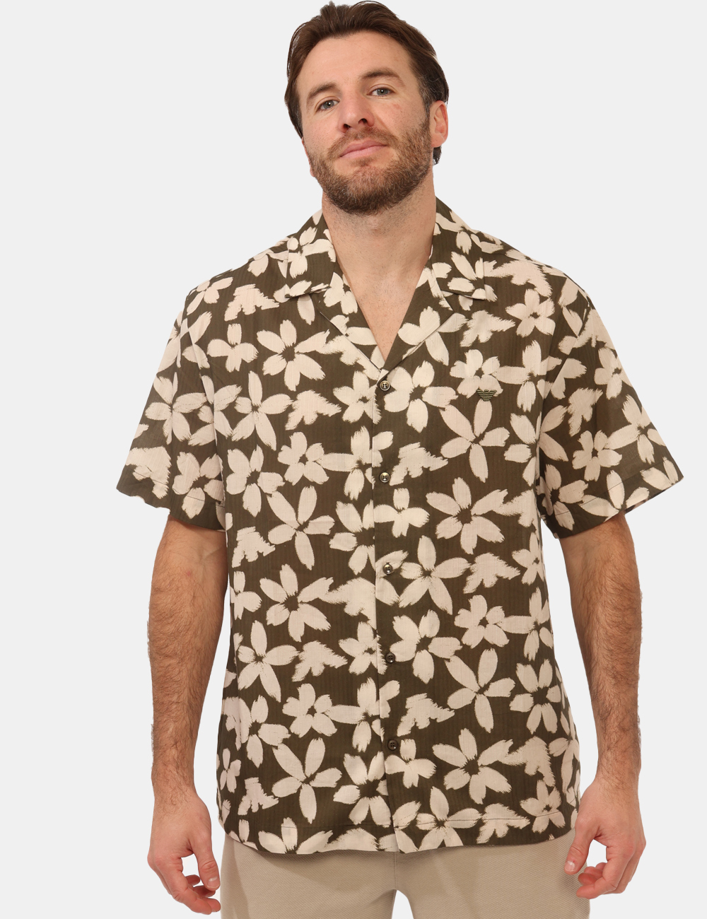 EM000593-AF20443-GI-CB_VERDE_PE26_5 Camicia Emporio Armani Verde tg.L - Camicia EMPORIO ARMANI La Camicia EMPORIO ARMANI verde da uomo è il capo perfetto per da