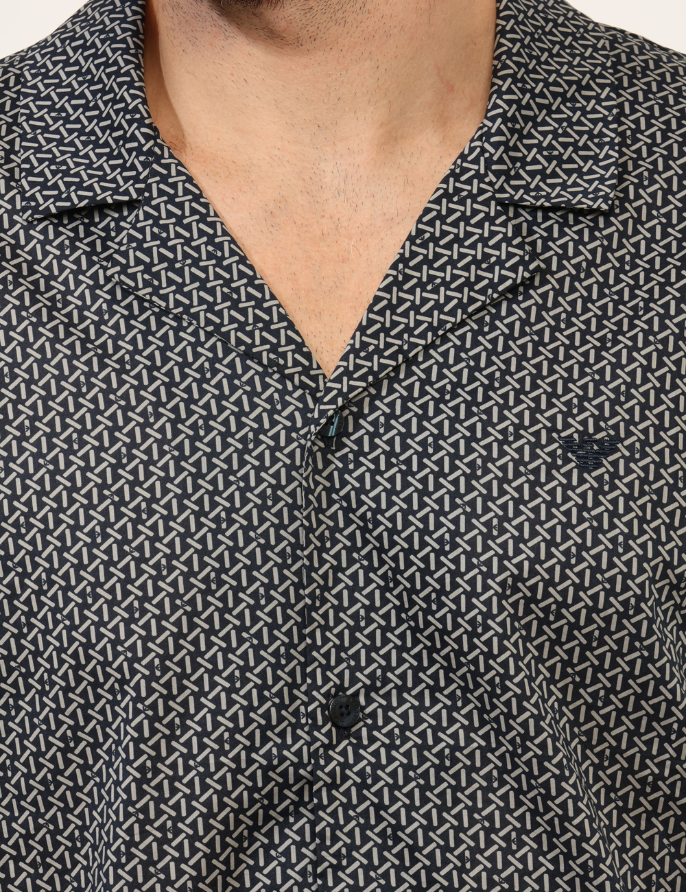 EM000615-AF19318-GI-CB_NERO_PE26_9 Pigiama Emporio Armani tg.M - Pigiama EMPORIO ARMANI Il Pigiama EMPORIO ARMANI in fantasia da uomo è pensato per chi desider