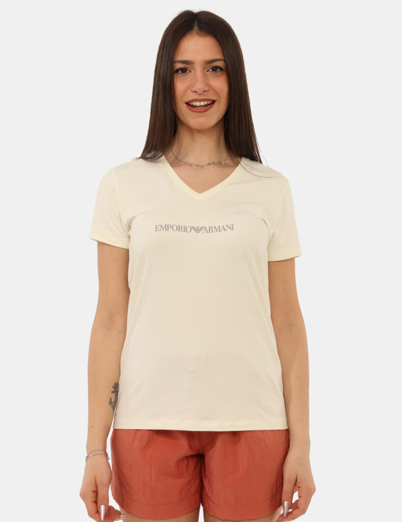Abbigliamento e accessori da donna Armani - T-shirt Emporio Armani Panna tg.S