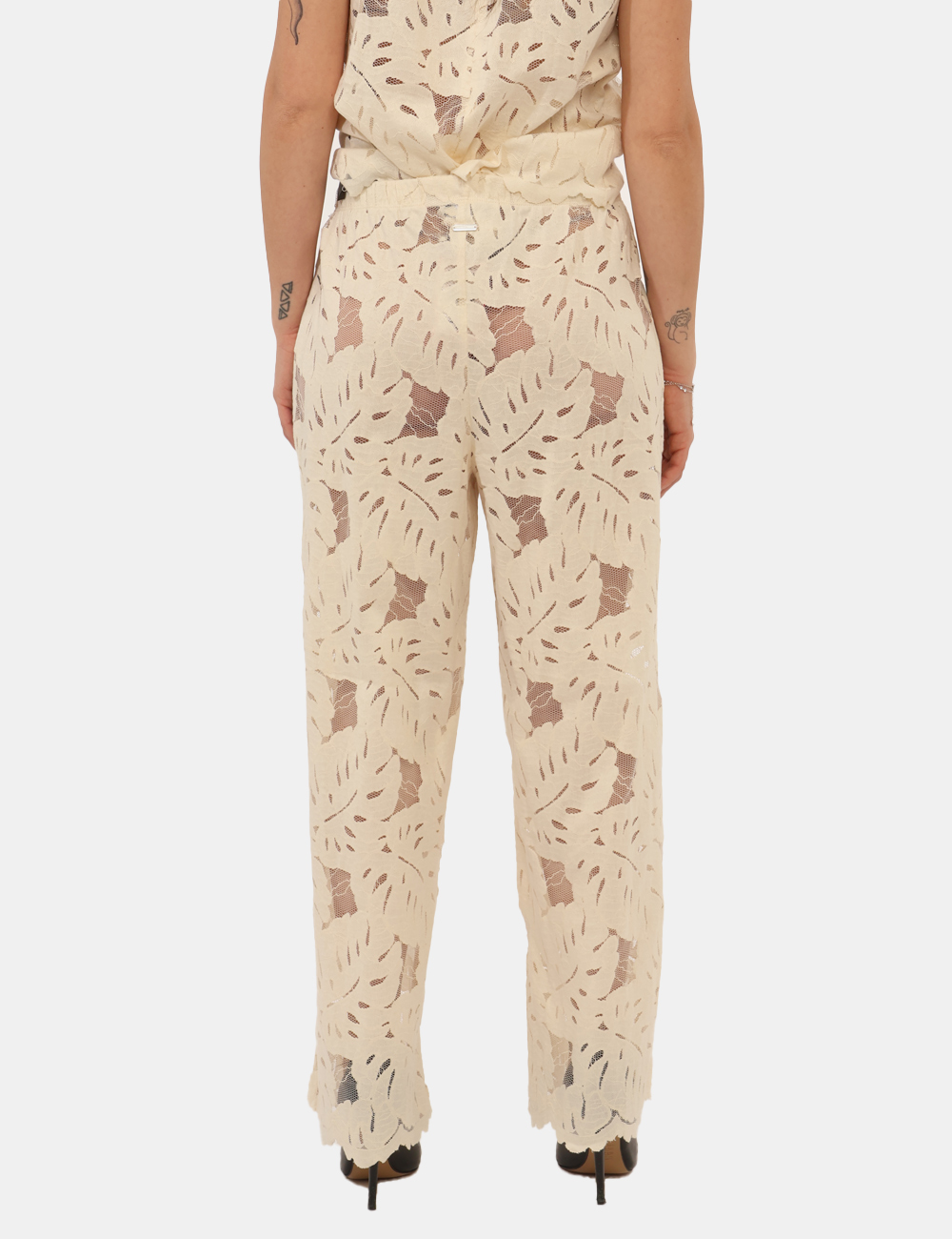 EW003456-AF20798-GI-CB_BIANCO_PE26_2 Pantaloni Emporio Armani Panna tg.S - Pantaloni EMPORIO ARMANI I Pantaloni EMPORIO ARMANI panna da donna sono la scelta idea