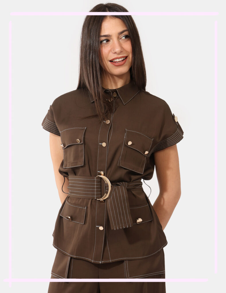 Campionari moda donna e uomo - Camicia Fracomina Marrone tg. S