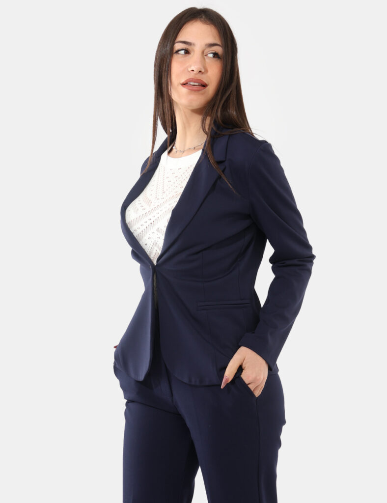 Blazer elegante da donna scontato - Blazer Yes Zee Blu