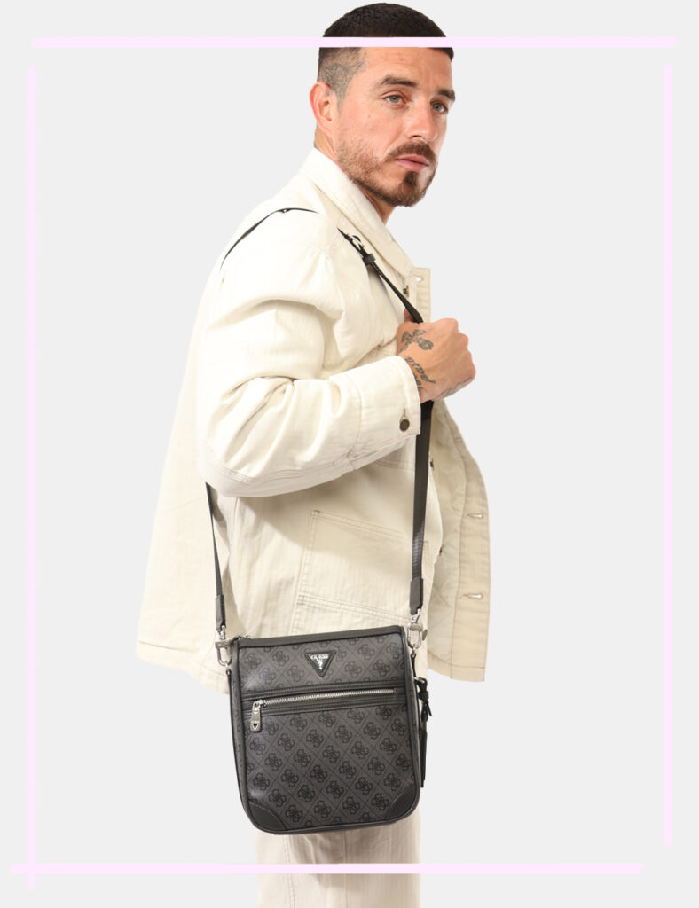 Borsa a tracolla Guess Grigio - Borsa a tracolla GUESS Grigio da uomo La Borsa a tracolla GUESS Grigio è pensata per l’uomo
