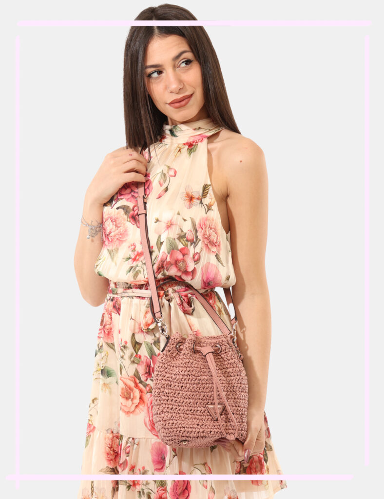 Borsa donna scontata - Pochette Guess Rosa