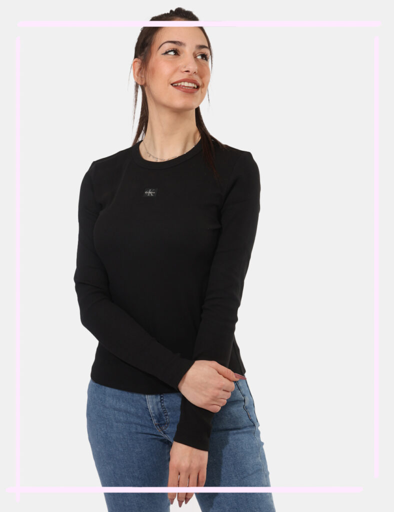 Abbigliamento donna scontato - T-shirt Calvin Klein Nero