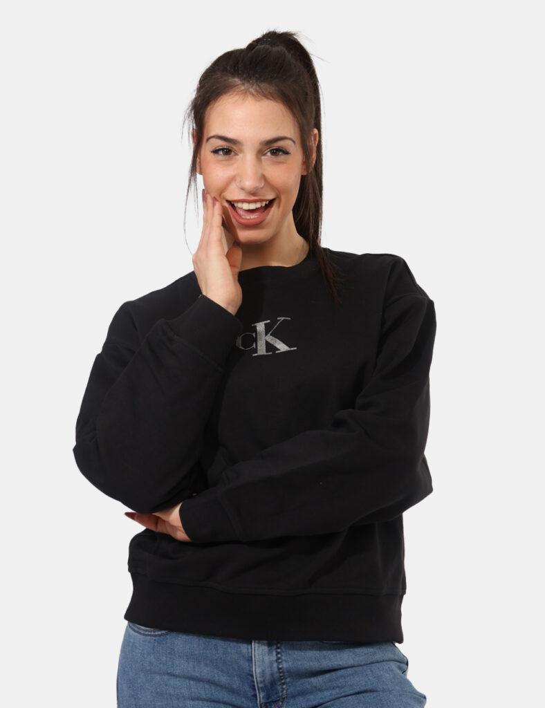 Abbigliamento donna scontato - Felpa Calvin Klein Nero
