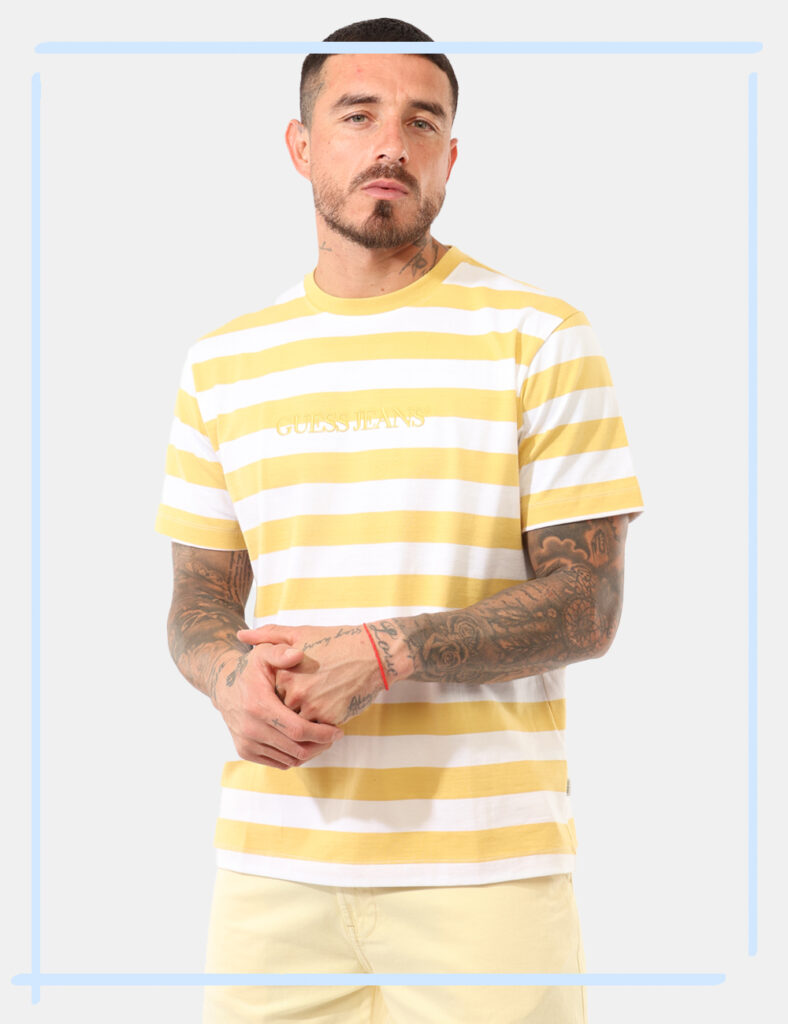 T-shirt uomo scontata - T shirt Guess Giallo taglia L