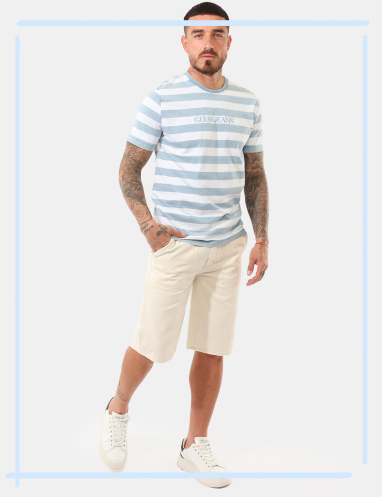 Bermuda da uomo - Shorts Guess Beige taglia L