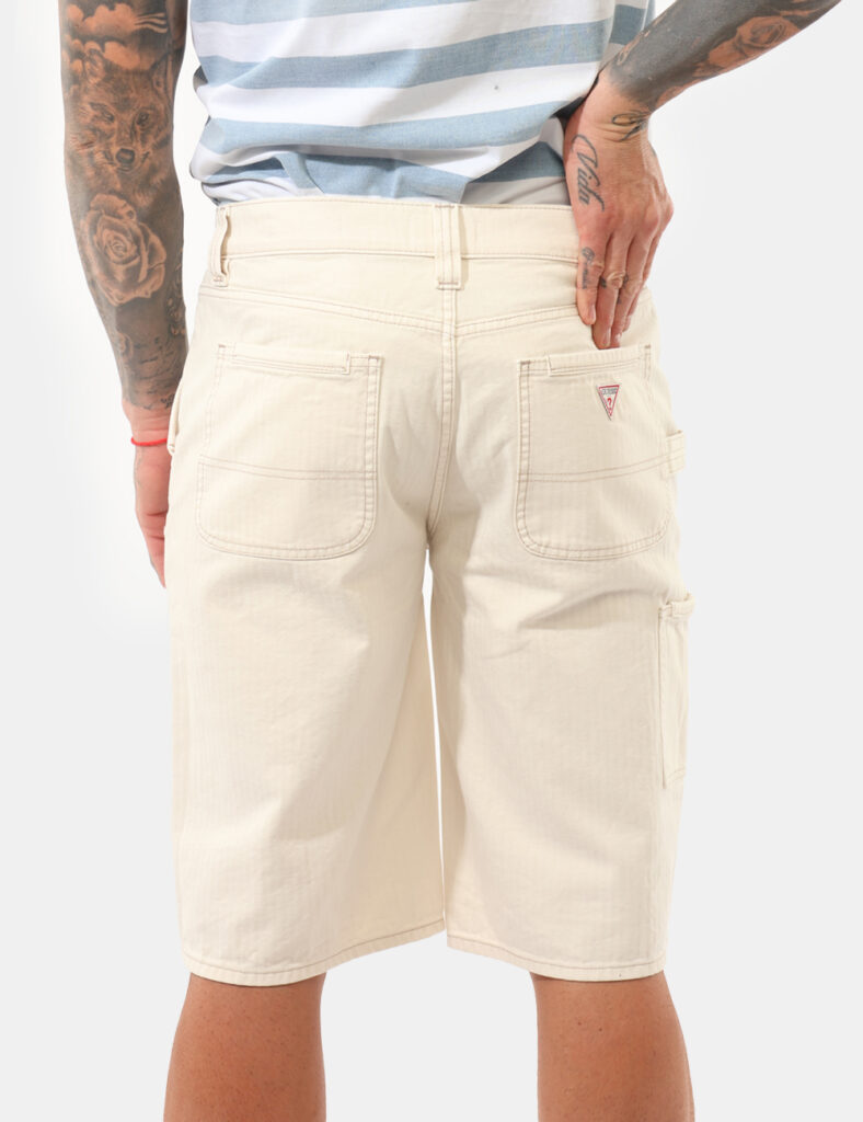 Bermuda da uomo - Shorts Guess Beige taglia L