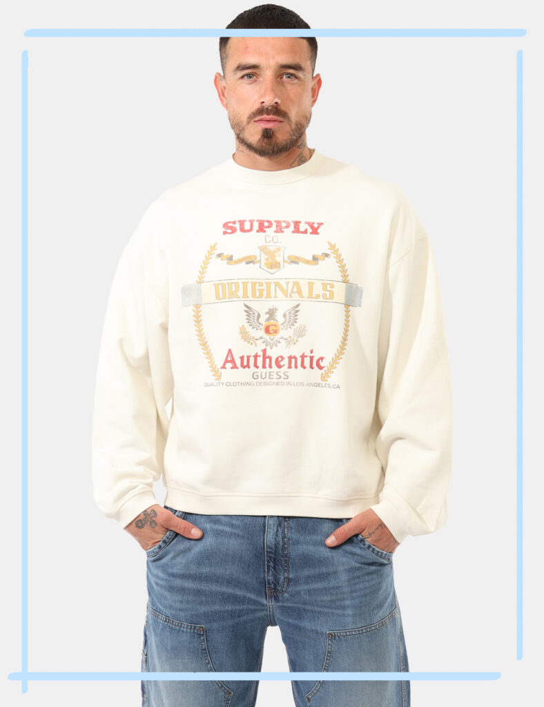 Felpa Guess Beige taglia L