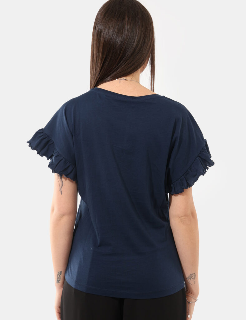 Abbigliamento donna scontato - T-shirt Yes Zee Blu