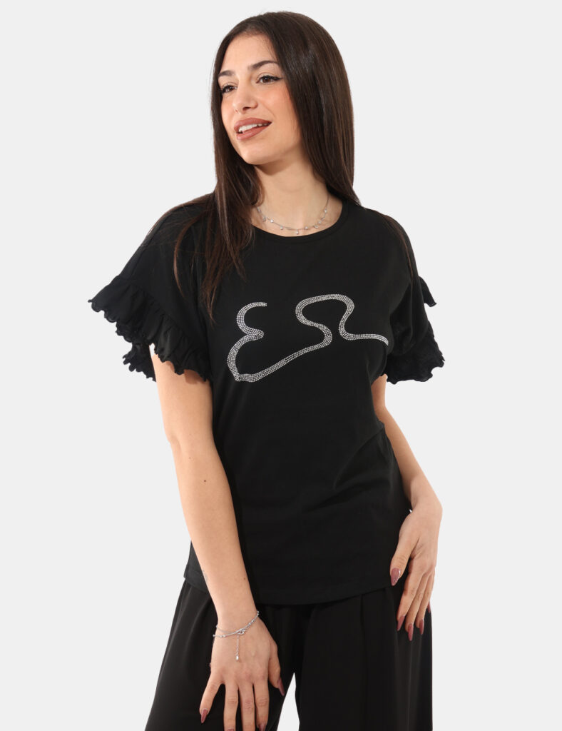 Abbigliamento donna scontato - T-shirt Yes Zee Nero