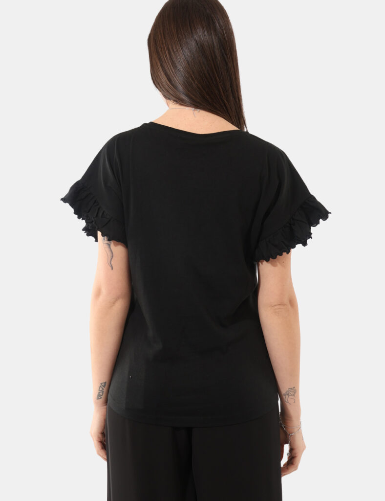 Abbigliamento donna scontato - T-shirt Yes Zee Nero
