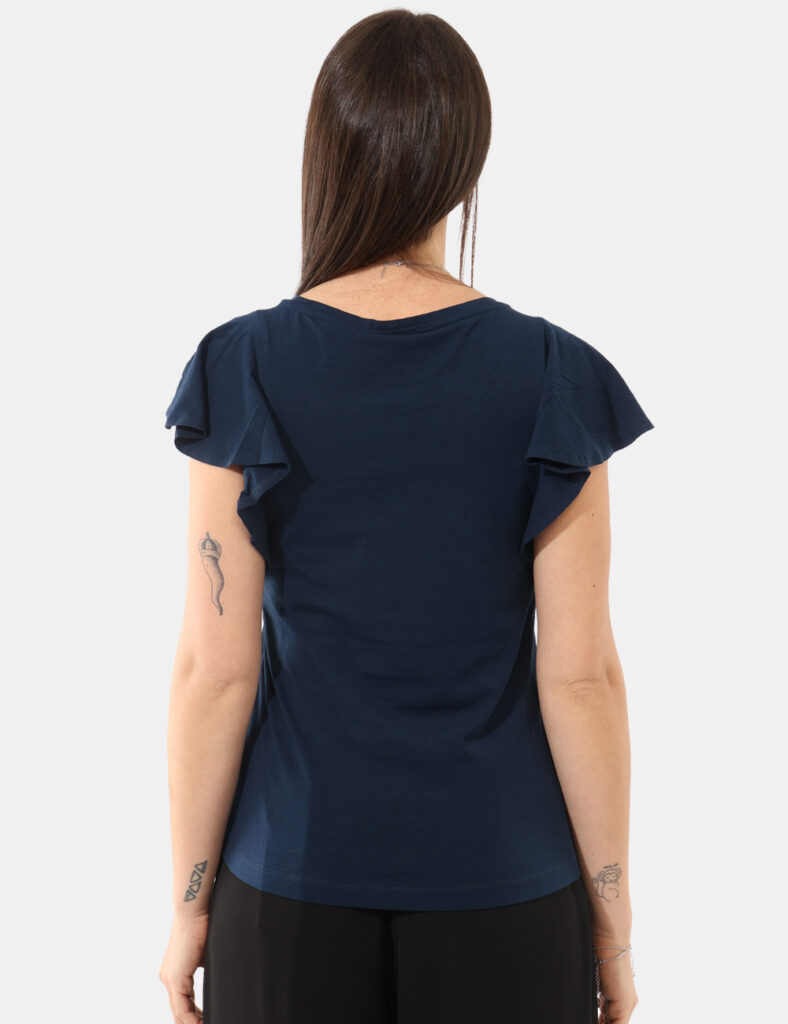Abbigliamento donna scontato - T-shirt Yes Zee Blu