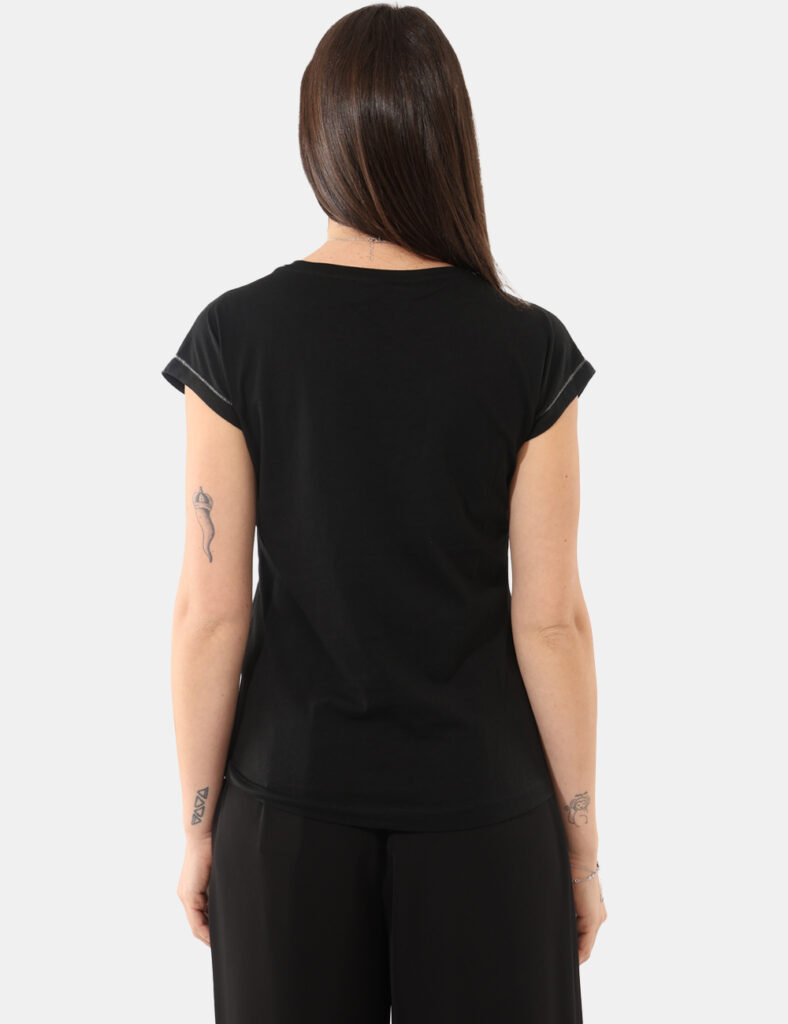 Abbigliamento donna scontato - T-shirt Yes Zee Nero