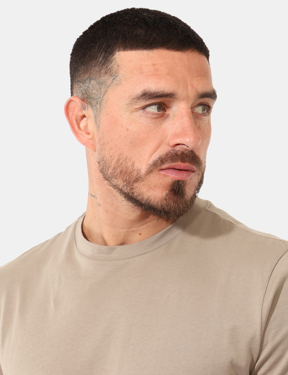 T766-SG02_BEIGE-SCURO_PE26_3 T-shirt Yes Zee Beige - T-shirt YES ZEE Beige da uomo, un capo essenziale che unisce stile contemporaneo e comfort quotidian