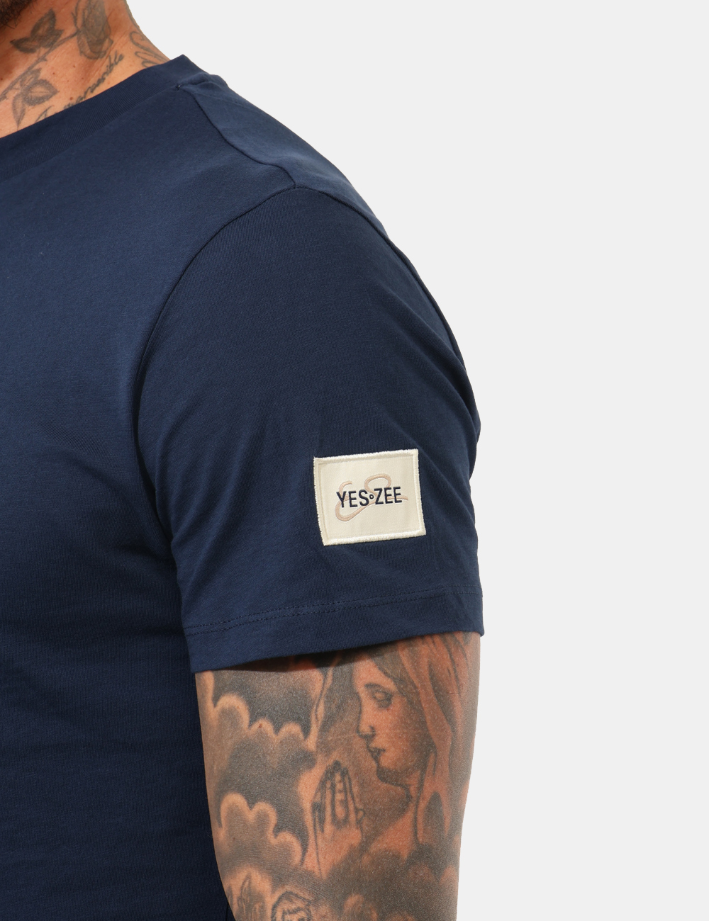 T766-SG02_BLU_PE26_3 T-shirt Yes Zee Blu - T-shirt YES ZEE Blu da uomo, un capo essenziale che unisce stile contemporaneo e comfort quotidiano. R