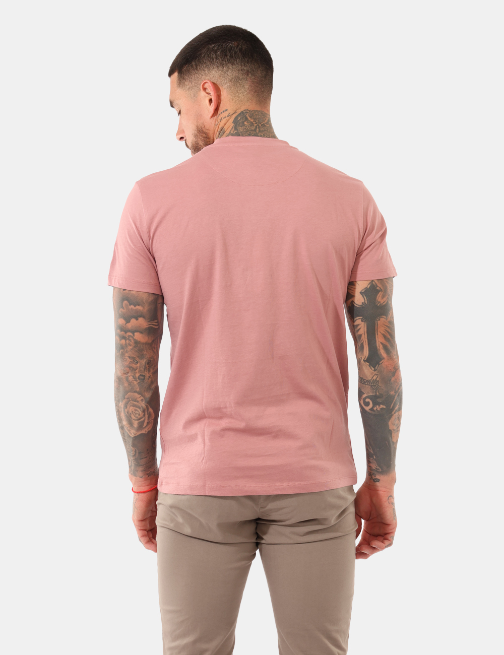 T766-SG02_ROSA-CENERE_PE26_2 T-shirt Yes Zee Rosa - T-shirt YES ZEE Rosa da uomo, un capo essenziale che unisce stile contemporaneo e comfort quotidiano.