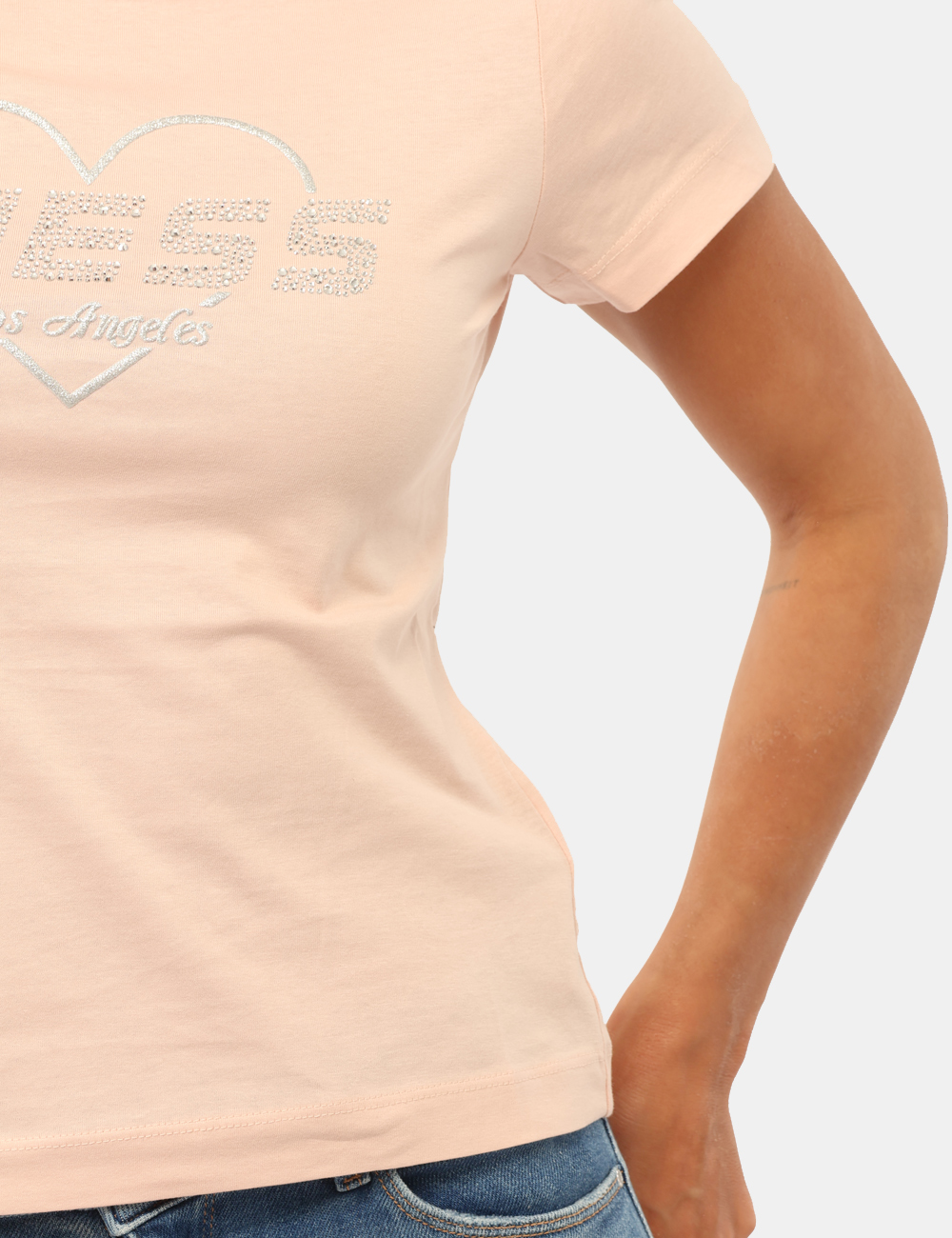 V5GI10-K9RM1-SB_DOLLY-PINK_PE26_3 T-shirt Guess Rosa - T-shirt GUESS Rosa da donna Fresca, femminile e luminosa, la T-shirt GUESS Rosa è il capo perfetto per